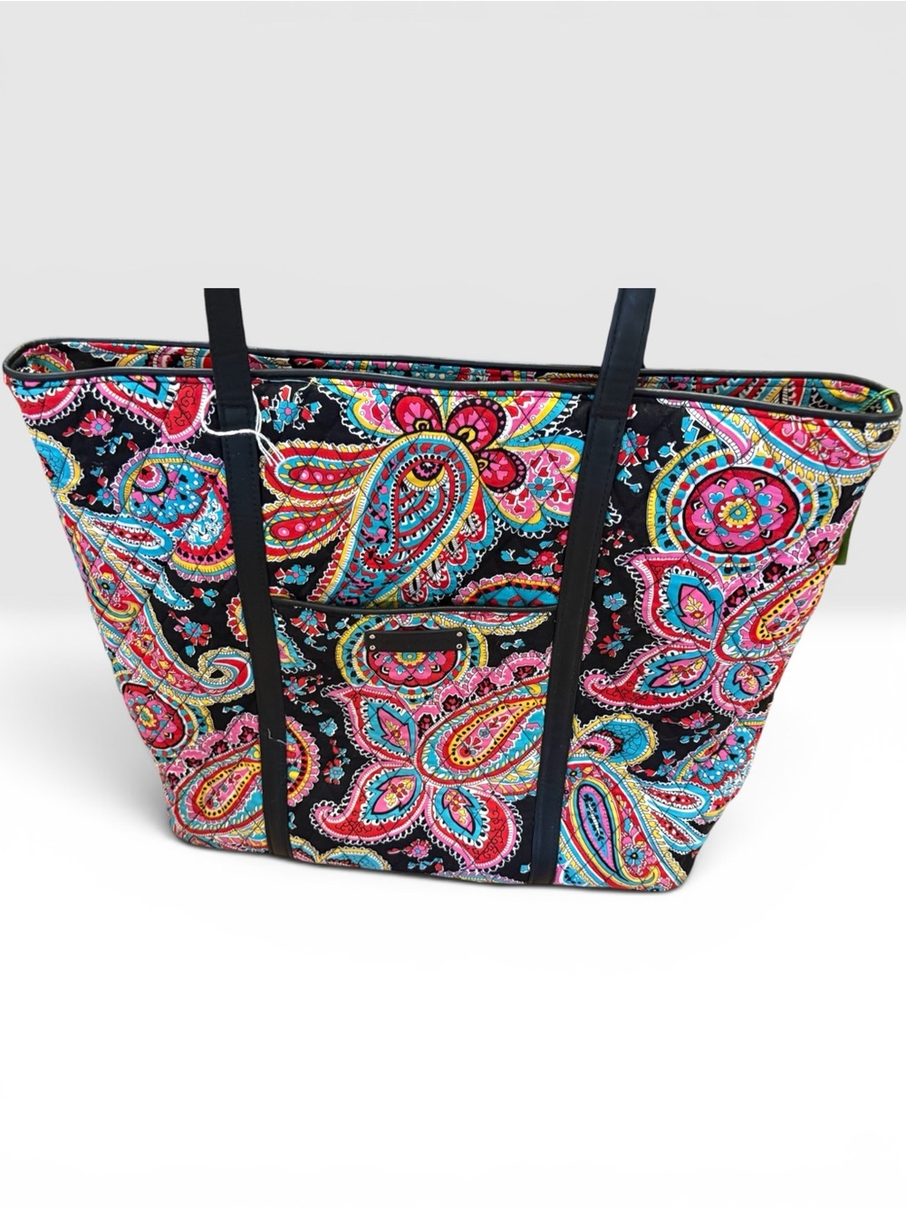 Vera Bradley Paisley Quilted Large Tote Retired Symphony in Hue print.